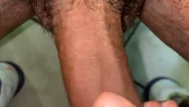 Handjob while using bel air jordans