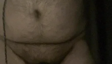 Cock and Ball Bondage with Crossdress and Butt Plug Inside