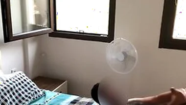 Horny Hairy Man Sneaks Jerk Off And Cums In Hotel Room