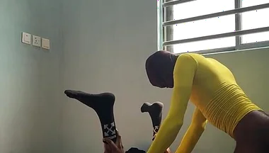 Yellow Teammates Resting with Dick Out