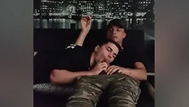 Caught Jerking Off By My Boy And Got My Cock Sucked Hard - He Swallowed My Cum