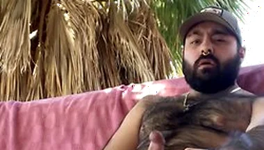 Pup Major Smoking And Jerking Off In Public