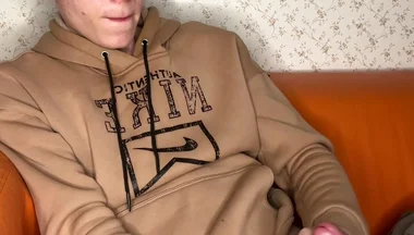 Edgy Twink Squeezes Balls Intense Squirt Out