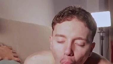 My Boyfriend Nico Mucci Sucking My Big Uncut Cock Until I Cum in His Sweet Mouth.