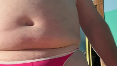 Small Cock Pink Thong