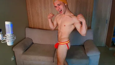 A Handsome Russian Guy Showing off His Muscles and Ass