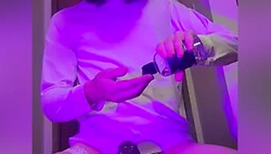 Femboy Twink In White Lingerie Riding Huge Bbc Dildo With Dripping Cumshot