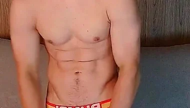 A Handsome Russian Guy Showing off His Muscles and Ass