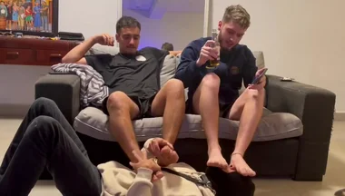 Smoking feet latino master spitting