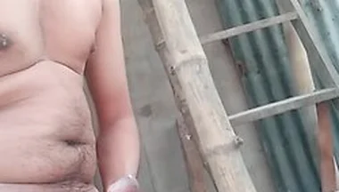A Lone Abandoned Construction Place Made Me Horny, Masturbating And Moan Together & Begging For Cum