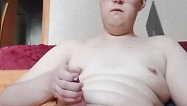 Chubby Boy Edging And Denying His Orgasm 4 Times!