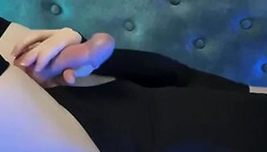 Femboy Jerks Off In A Swimsuit And Cums On Tummy