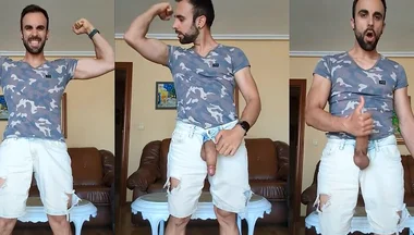 Jerking off and Cumming Over My Pants