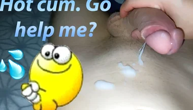 Hot and Passionate Jerking off, a Lot of Sperm. He Finished Sweetly and with Moans