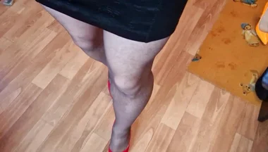 Walking in Red Heels