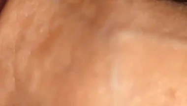 Creamy Pre-cum Slowly Sliding Down the Hole.