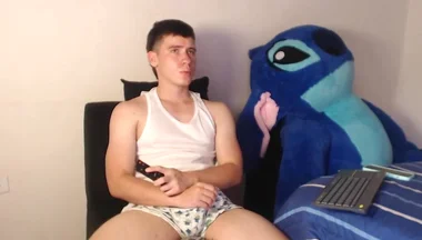 Big Young Latino Masturbates Over Pants