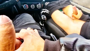 A Guy on the Highway Got Into My Car, and We Jerked Each Other off and Cummed in a Glass