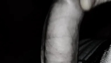 Late Night Cum. Sliding Foreskin on Dickhead. Close up Orgasm.