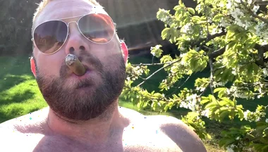 Smoking My Cigar Outdoors in the Summer Heat