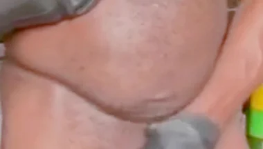 Exhibitionist Kitchen Window BBC Dad Edging Heavy Cum Load
