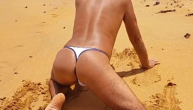 Ladysilva on the Beach What a Hot Ass Whore