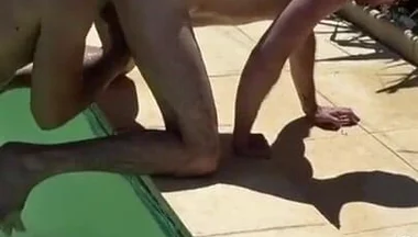 Jimy fucked raw by Fred in the swimming pool outdoor