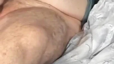 Mature Chubby Bear Jerkoff with Lube and Sex Toy