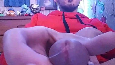 Young Man Gets Horny and Milks His Rock Hard Dick