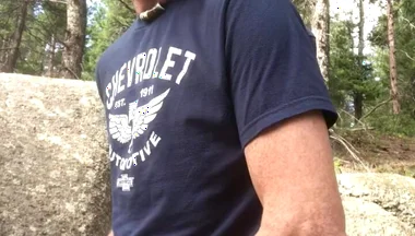Pornstar Adam Kaye Jacks off in the Woods