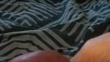 My Friend Lies on the Bed and Plays with His Big Cock