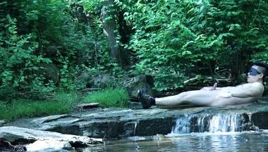 Flexing by the Waterfall, Trying to Sneak a Little Private Moment…
