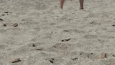 On the Beach Naked Enjoying