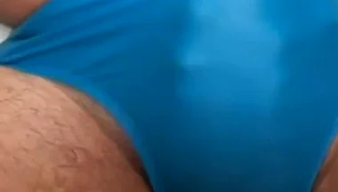 Blue Budgy Smugglers Speedo Cum