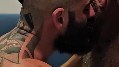 Master's Cock Fucks Juicy Hairy Hole. Bearded Master Fucks Robhairy