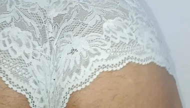 Hairy Ass in Lace Cheeks, Wants Hard Anal, Gay Submissive I Want You to Cum Inside