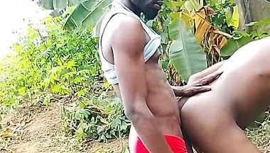Preparation for Sweet Sex in the Farm Land in an Open Space
