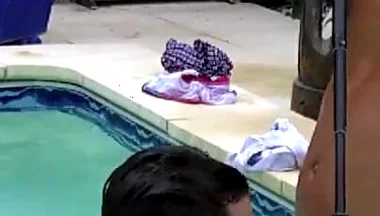 Twink fucked in the swimming pool by older for fun