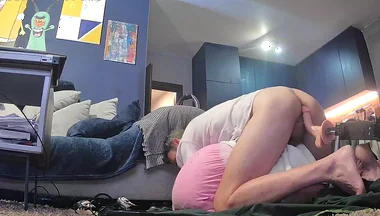Kiara take two dildos in ass