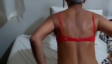 Ladysilva Making a Show on the Bed in Her Panties, Getting Naked Showing off Her Tanned Ass with a Sexy Mark