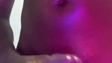 Stroking My Big Black Cock Massive Cumshot