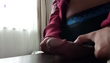 I Get Wet While I Rub My Dick on the Desk