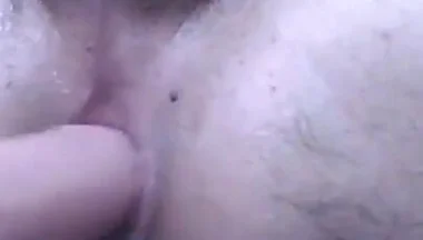 White socks Latino gaps his hole for his master