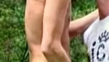Straight twink fucked outdoor for fist time