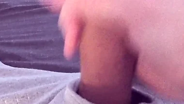 Watching Porn Leads to Noisy Cumshot After Quick Horny Wank
