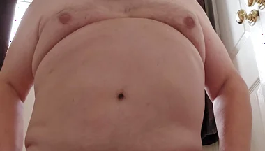 Kneeling Nude Wank to Camera
