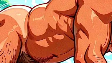 Naked Men at the Lake Digital Art