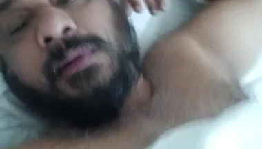 Indian Daddy Lying on the Bed Teasing and Posing for You