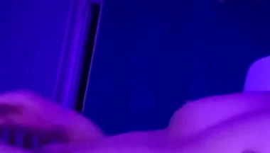 Jerking My Uncut Cock While Inflating My Belly