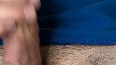 Big Uncut Cock with Full Bouncy Balls Milked